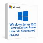 Microsoft Windows Server 2025 Remote Desktop Services User CAL (50 felhasználó) (16 Core)
