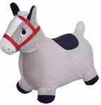  Plüssel bevont ugráló, 56 cm, kézi pumpával - Szürke ló (KD307-GREY)