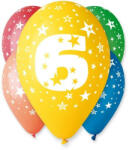 Godan Happy Birthday 6 star léggömb lufi 5 db-os 12 inch (30cm) (MLG301564)