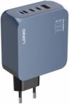 LDNIO Q8 100W GaN hálózati gyorstöltő többportos kialakítással (3xUSB-C + Lightning + USB-A)