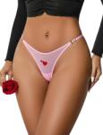 Sexy Elephant® Pink Mesh Heart Embroidered Sexy Women Thong XS-M
