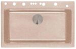 Inter Ceramic Кухненска мивка 8276 SAND, Inter Ceramic, гранит, едно корито, със сифон, 76x23х48.5см (8276 SAND) Мивка за вграждане