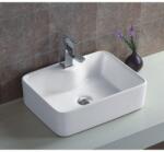 Inter Ceramic Мивка за баня ICB 864, монтаж върху плот, порцелан, бял, 48x37x13.5см (864)