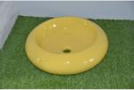 Inter Ceramic Мивка за баня ICB 010 Y, монтаж върху плот, порцелан, жълт, 50x50x13см (010 Y)
