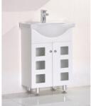 Inter Ceramic Долен шкаф за баня ICP 8544, PVC, бял, с умивалник, 60x41.5x85см (8544)