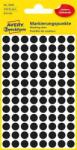 Avery-Zweckform Etikett, 8 mm, kör, AVERY ZWECKFORM, fekete, 416 etikett/csomag (AY3009) - iroda24