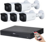 DAHUA 5 kamerás 8MP 4K kamera rendszer szett 80 méter éjjellátással (HAC-80M-8MP-5)