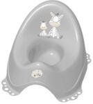 MALTEX Csúszásmentes Bili Zebra Dallamokkal Szürke - Stabil Talp, Motiváló Hang, Bilire Szoktatáshoz