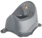 MALTEX Csúszásmentes Bili Minimal Lovacska Dallamokkal Steel Grey - Stabil Talp, Motiváló Hang, Bilire Szoktatáshoz