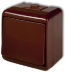 Karlik Elektrotechnik Karlik Junior váltókapcsoló falon kívüli vízmentes kapcsoló, Barna 4WHE-3 (4WHE-3)