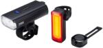 BBB Cycling BLS-277i StrikeDuo 2100i és SignalPro Combo USB-ről tölthető lámpa szett (első és hátsó), gumipántos, távirányítós, 2100/250 lumen, fekete