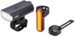 BBB Cycling BLS-275i StrikeDuo 1400i és Signal Combo USB-ről tölthető lámpa szett (első és hátsó), gumipántos, távirányítós, 1400/80 lumen, fekete