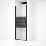 Water Fun Madeira || Black Pattern 80 nyíló zuhanyajtó, 190cm, 6mm, NANO (PAM-819) - waterfun