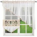 Xzhome Aszimmetrikus Függöny Szett Áttört Panellel Elegáns Dekoráció 400x140 (FL 472)