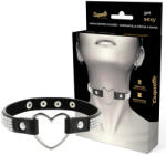 Coquette - strasszos choker szív medállal (fekete) (8435565929435)