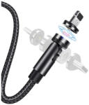USAMS U59 mágneses Lightning kábel 2.1A gyors töltés 1m fonott fekete SJ472USB01 (US-SJ472) (SJ472USB01)