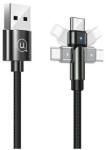 USAMS fonott, forogható kábel U60 2A USB-C 1m SJ477USB01 (US-SJ477) fekete (SJ477USB01)