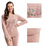 Luna Női tréningruha Luna 312-es kód, púder rózsaszín virágmintával, M-es méret (312-M-1)