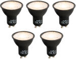 LUEDD 5 db GU10 LED lámpa fekete 7W 610 lm 3000K (03111)