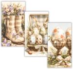  Nyomtatott dekorkarton -Húsvéti pasztell téma táblák 3db/csomag