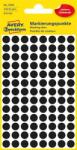 Avery-Zweckform Etikett, 8 mm, kör, AVERY ZWECKFORM, fekete, 416 etikett/csomag (AY3009) - officesprint