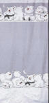  Bordűrös pamutvászon textil - 160 cm / jegesmedvék - szürke