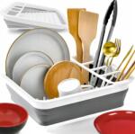 Galicja Összecsukható Szilikon Edényszárító Evőeszközök Poharak Csepegtető Kemping (SKŁADANA SUSZARKA SILIKONOWA)