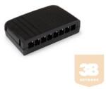 KELine KE-KB08-B Kompact doboz, 8xRJ45 csatlakozó számára, fekete, üres