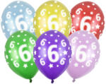  Színes Lufik 30cm, 6. Születésnap (SB14M-006-000)