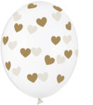  Léggömbök 30 cm, szívek, kristálytiszta (1 db / 50 db) (SB14C-228-099G)