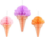  Selyempapír dekorációk Fagylalt, 20-30 cm, mix (1 pkt / 3 db. ) (DB8)