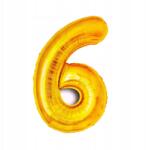 Go Party Go-Party Fólia lufi BCF-955-6 arany szám 6 32