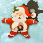 NagyAjándék Mikulás alakú fényképes hűtőmágnes