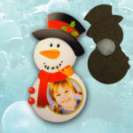 NagyAjándék Hóember alakú fényképes hűtőmágnes