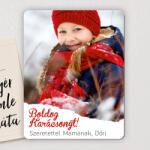 NagyAjándék Karácsonyi fényképes fa hűtőmágnes