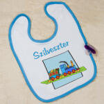 NagyAjándék Vonatos bébi előke