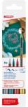edding Marker Edding 1340 Metallic, set 4 culori metalice, varf tip pensula 1-6 mm (ED13404)