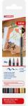 edding Set markere pensula Edding 1340, 4 culori, varf flexibil 1-6 mm (ED134042)
