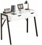 Rebiko Modern Íróasztal Loft Fiókokkal Fehér, Fekete Lábakkal Prémium 80 CM (BIURKO NOWOCZESNE Z SZUFLADAMI BIAŁE)