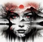 NORIMPEX - Puzzle Tablou Diamant: Femeie în lac 30x40cm - 1 - 39 piese