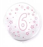 2MStalSystem Fólia lufi Clear születésnap Szám 6 rózsaszín XL