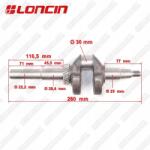 Loncin Főtengely Loncin LC1P75F, Hortmasz (41826)