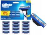 Gillette Eredeti Pengék Utántöltők Gillette Mach 3 Turbo Borotvához 12 db (91305774)