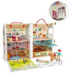Hape Casuta de papusi Hape - Ferma cu ponei 25 piese (E3409A) Casuta papusi