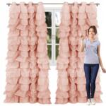 Xzhome Függöny Kész Fátyol Hosszú Dolly Fodros Szalaggal a Nappaliba 150x250 (L503)