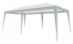 Dodaco Pavilion Foisor de gradina impermeabil 3x6x2.5 m, cadru metalic din otel, acoperis din polietilena 100 g m2, alb, rezistent la apa si UV, pentru curte, terasa si eveniment Cort