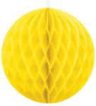 PartyDeco Хартиена топка - жълта 10см