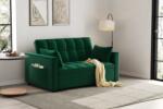  Canapea extensibila 2 locuri 140x77x90 cm Tapitata Catifea Verde Model One (cod: 25085) (C3270-3771) Canapea