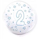 2MStalSystem Fólia lufi Clear születésnap Szám 2 kék XL