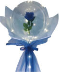Flippy Trandafir in Balon LED cu Lumini, Flippy, Tip Buchet, Diametru 35 cm, Albastru (teo-126487)